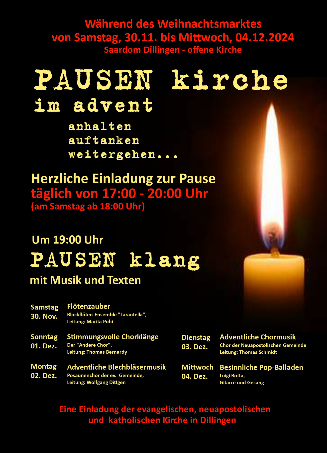 Plakat PAUSENkirche