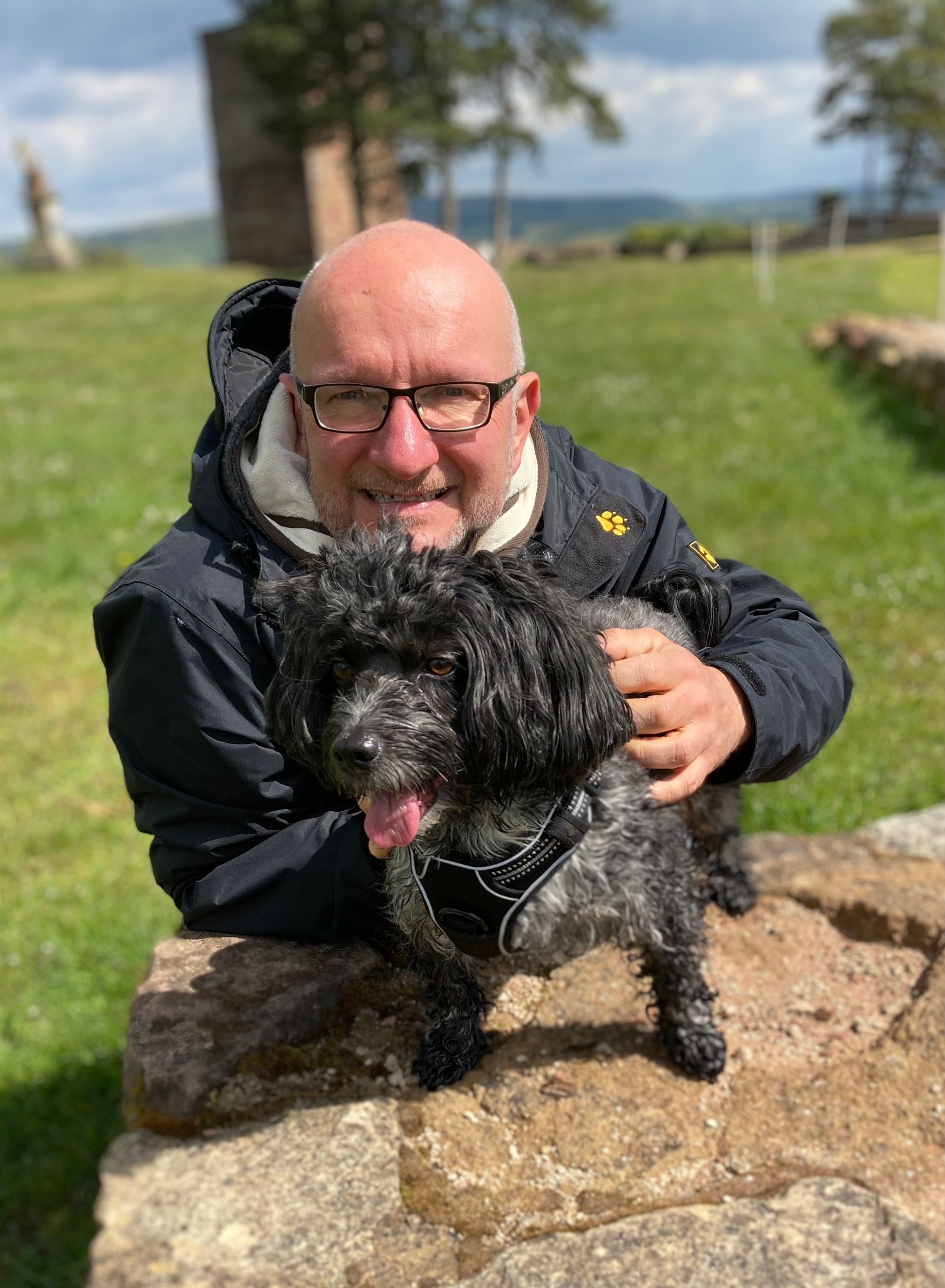 Olaf Harig mit Hund Fidel