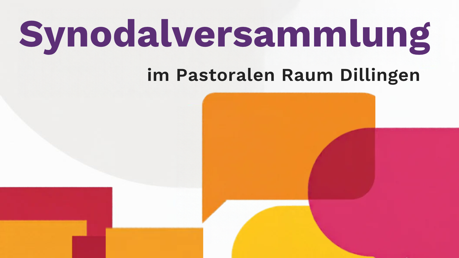 Plakat für die Synodalversammlung